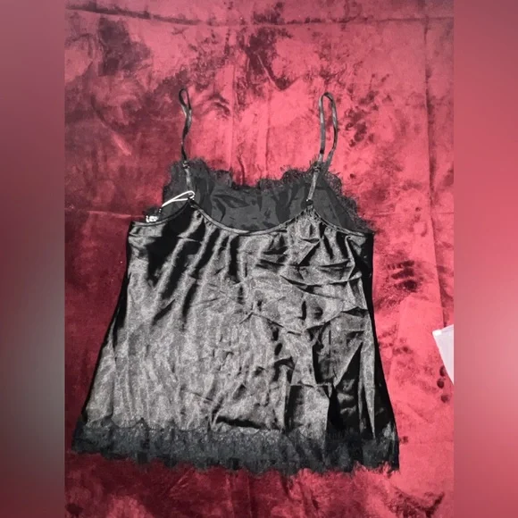 Lu’s Chic Satin and Lace Pajama Cami/short Set- Large - Picture 8 of 9